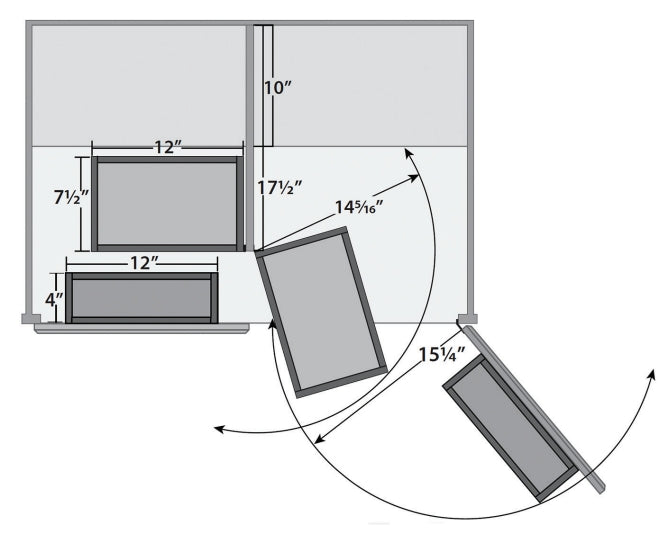 4W Wood Swing-Out Pantry